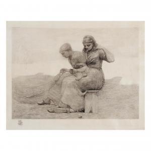 HOMER Winslow 1836-1910,Mending the Tears (Goodrich 97),1888,Bonhams GB 2024-03-26