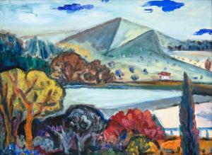 HOMERO Panagiotopulos 1919-2005,Paysage fauve,Marambat-Camper FR 2023-04-19