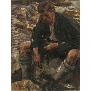 HOMMEL Conrad 1883-1971,Sitzende Bauer mit Pfeife,1920,Neumeister DE 2024-05-08
