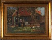HONDIUS VAN GESSEL olga edna lettice 1906,farm with two wives at gate ,1920,Twents Veilinghuis 2013-01-05