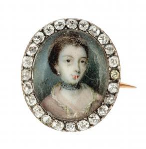 HONE Nathaniel 1718-1784,Miniature portrait of a lady, bust-length, wearing,Rosebery's GB 2024-02-27