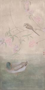HONGWEI JIANG 1957,Peach Blossoms, Bird and Duck,2017,Christie's GB 2019-05-27