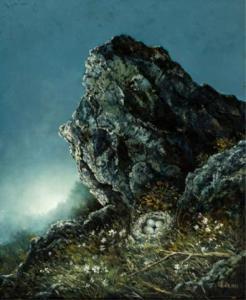 HONKANEN Juhani 1947,craggy landscape,Quinn's US 2012-03-03