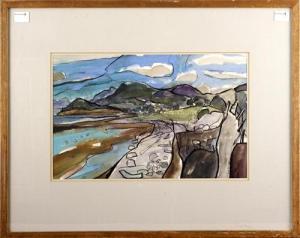 HONNOR Michael 1944,Loch Linnhe shore, sky clearing,Bonhams GB 2011-12-07