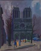 HONOLD Konrad 1918-2007,Blick auf Notre Dame,1963,Zeller DE 2020-09-10