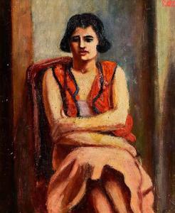 HONTA Renee 1894-1955,Portrait of a Seated Woman,Morgan O'Driscoll IE 2024-03-04