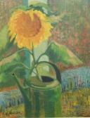 HOOKER A.W,Sunflower in a watering can,The Cotswold Auction Company GB 2016-08-09