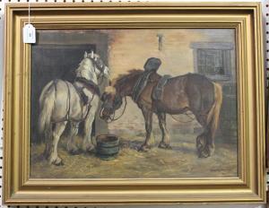 HOOVER Dorothy 1904-1995,Two Shire Horses,1900,Tooveys Auction GB 2017-01-25