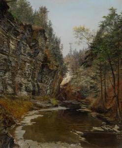 HOPE James Archi 1818-1892,Frowning Cliff, Watkins Glen, New York,1890,William Doyle US 2023-05-03