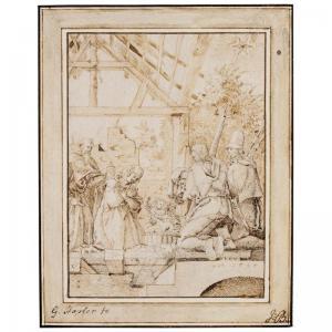 HOPFER Georg 1559-1595,the adoration of the shepherds,1595,Sotheby's GB 2003-11-04