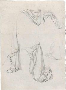 HOPFGARTEN August Ferdinand 1807-1896,Gewandstudien,c.1832,Galerie Bassenge DE 2020-06-03