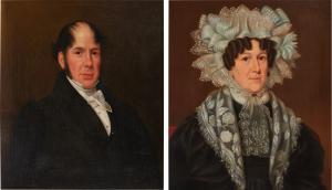 HOPKINS Milton William 1789-1844,Gentleman and Lady with Bonnet,c. 1835,Sotheby's GB 2021-01-21