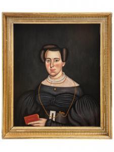 HOPKINS Milton William 1789-1844,Portrait of a Young Woman,1835,Hindman US 2022-03-10