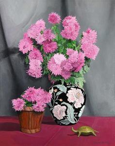 HOPKINS Rasjad 1944,Chrysanthemums,1997,Clars Auction Gallery US 2015-03-22