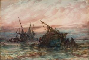 Hopkins Robert 1832-1909,Putting up the Masts,Barridoff Auctions US 2023-11-18