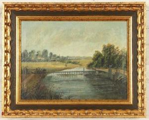 HOPKINSON Charles Sydney,summer landscape with foot bridge,19th century,Kamelot Auctions 2020-03-26