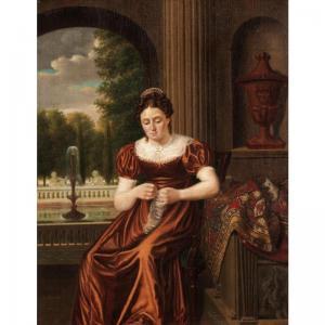HOPMAN Nicholaas 1794-1870,a lady sewing,1826,Sotheby's GB 2005-03-09