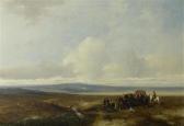 HOPPENBROUWERS Johannes Franciscus 1819-1866,Weite Landschaft mit Pferdekutsche und ,Galerie Koller 2008-03-13