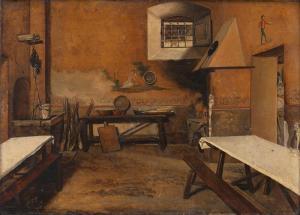 HOPPENSACH Emilius 1834-1913,Die Osteria La Gensola in Rom,1850,Galerie Bassenge DE 2022-06-02