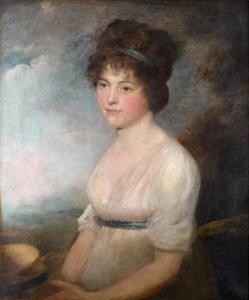 HOPPNER John 1769-1830,Portrait de femme dans un paysage,Piasa FR 2012-11-28