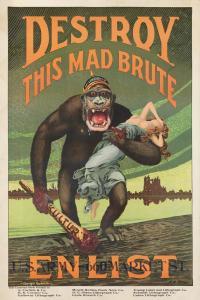 HOPPS Harry Ryle 1869-1937,DESTROY THIS MAD BRUTE / ENLIST,1917,Swann Galleries US 2016-08-03