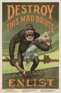 HOPPS Harry Ryle 1869-1937,DESTROY THIS MAD BRUTE / ENLIST,Swann Galleries US 2014-08-06