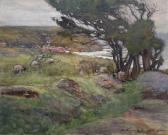 HOPWOOD Henry Silkstone,Sheep Grazing above Runswick Bay,1901,David Duggleby Limited 2023-03-17