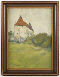 HORADAM Franz 1846-1925,Landschaft mit Burgansicht,Von Zengen DE 2022-09-02