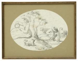 HORBERG Pehr 1746-1816,pastoral idyll,Uppsala Auction SE 2015-10-13