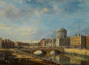 HORE James 1829-1837,The Four Courts, Dublin, from the Quay; The Phoeni,1837,Sotheby's GB 2021-11-23