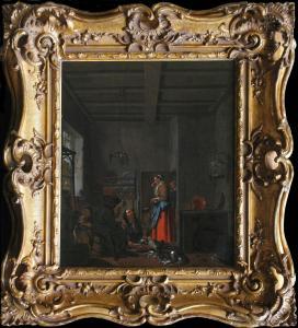 HOREMANS Jan Jozef I 1682-1759,Scena d'interno con uomo che mangia,Cambi IT 2023-11-09