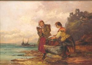 HORLOR A,Fischverkäuferinnen an zerklüfteter Küstenlandschaft,1849,Georg Rehm DE 2009-11-13