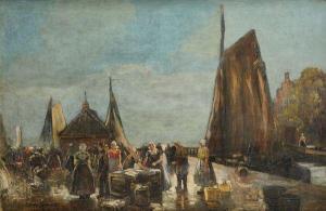 HORNER Hans Adolf 1866-1916,Le retour de la pêche,Osenat FR 2012-06-03