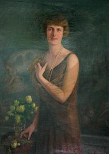 HORODYSKI Franciszek 1871-1935,Portret kobiety z perłowym naszyjnikiem,Rempex PL 2005-02-23