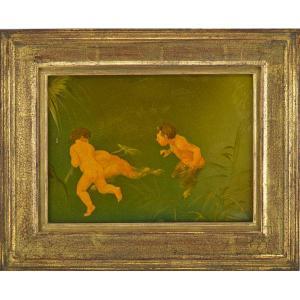 Horsfall Robert Bruce 1869-1948,two fauns chasing a putto,Rago Arts and Auction Center US 2014-03-01