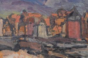 HORSFIELD Nicholas 1917-2005,Houses at Le Pollet, Dieppe,1953,Peter Wilson GB 2022-03-10