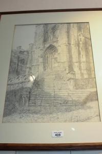 HORSLEY GOTCH OLIVER,cathedral steps,20th century,Henry Adams GB 2018-05-17
