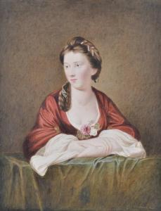 HORSLEY Thomas J 1755,Half length portrait of ayoung woman,Burstow and Hewett GB 2010-10-20