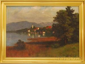 HORST Hanna 1800-1900,View of a Town by a Lake,Skinner US 2011-01-19