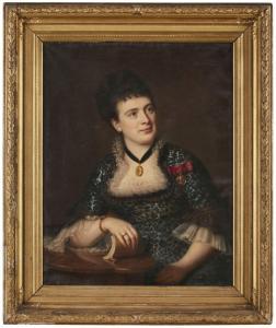 HORST Ludwig 1829-1891,"Portrait der Emma Simon-Vely (1848-1934, Schrifts,1877,Dobritz DE 2023-06-17