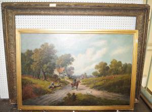 HORTON Etty 1835-1905,Scene at a country crossroads with man on horsebac,Wotton GB 2022-04-04