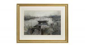 HORTON George Edward 1859-1950,Bird's-eye view of HMS Wellesley on the Tyne at N,Anderson & Garland 2023-11-30