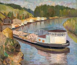 HORVATH Bela 1888-1973,Barge,Nagyhazi galeria HU 2021-02-23