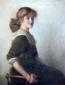 HORWITZ HELENA,'Phyllis', portrait of a seated girl,1912,Gorringes GB 2016-05-17