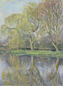 HOSCHEDE MONET Blanche,Le Printemps (Le bassin aux nymphéas à Giverny),1928,Christie's 2023-11-11