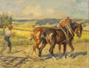 HOSSE Adolf 1875-1958,Work Horses,5th Avenue Auctioneers ZA 2022-04-24