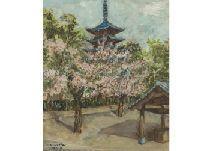 HOTTA Seiji,Spring in Yamato (Muroji temple),1976,Mainichi Auction JP 2021-09-03