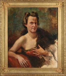 HOUBOLT Eduard 1885-1954,Lady's portrait,1945,Twents Veilinghuis NL 2018-07-13