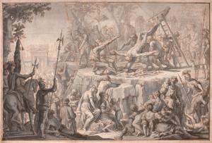 HOUBRAKEN Arnold 1660-1719,À Le martyre de Sainte,Lucien FR 2023-01-21