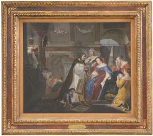 HOUBRAKEN Arnold 1660-1719,Artemisia riceve le ceneri di Mausolo,Meeting Art IT 2022-05-14
